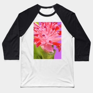 Colorful Tropical Bromeliad Flower in Pink, Purple, Lavender and Green Baseball T-Shirt